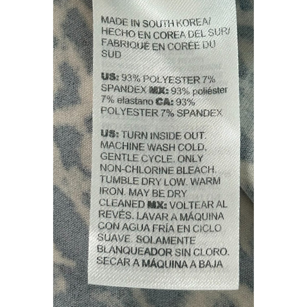 Chicos Asymmetrical‎ Hem Animal Print Top Large 2 Brown Black Button Accents - Picture 9 of 11